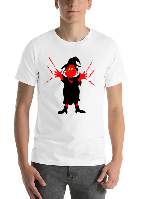 Ugly Witch With Magic Forces Lightning Lightweight Cotton T-Shirt – Daily Comfort Graphic Shirt