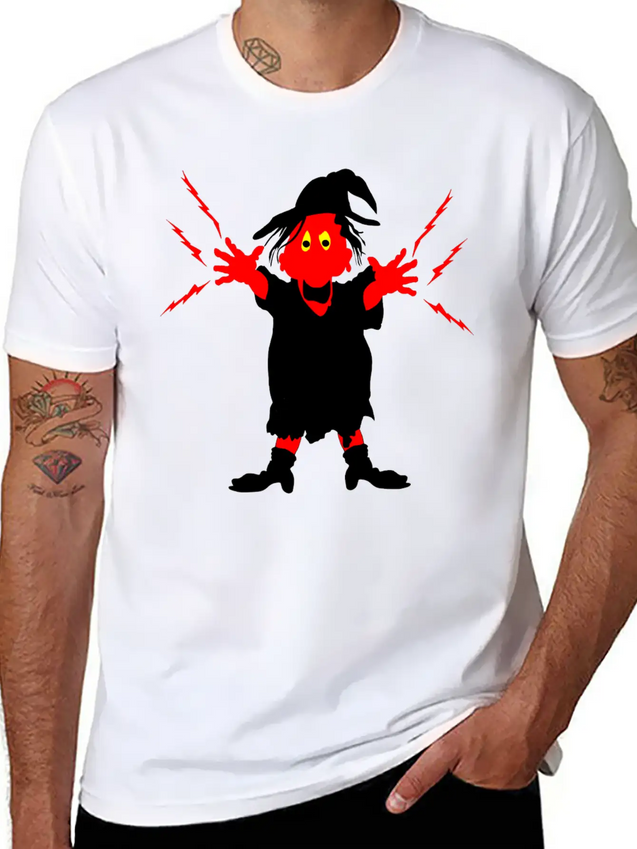 Ugly Witch With Magic Forces Lightning Lightweight Cotton T-Shirt – Daily Comfort Graphic Shirt