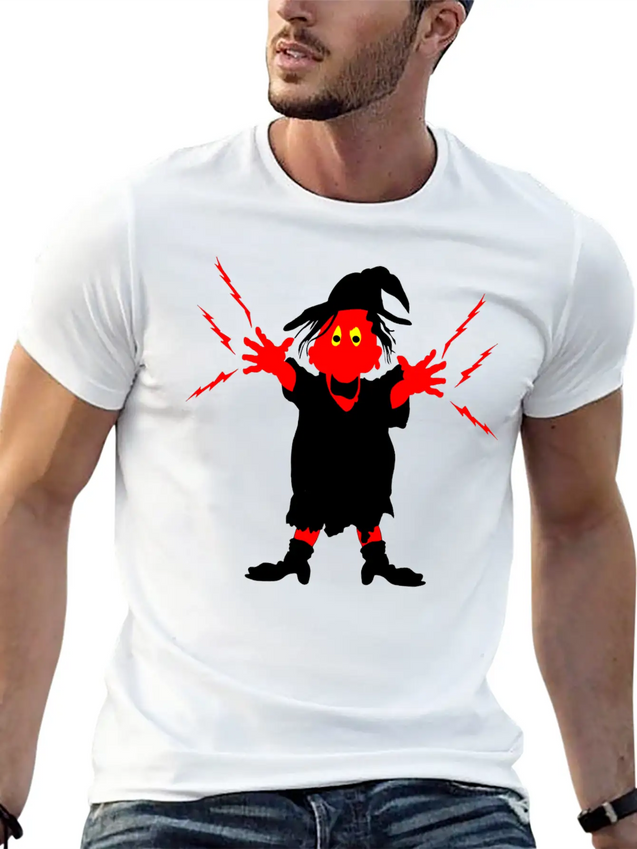 Ugly Witch With Magic Forces Lightning Lightweight Cotton T-Shirt – Daily Comfort Graphic Shirt