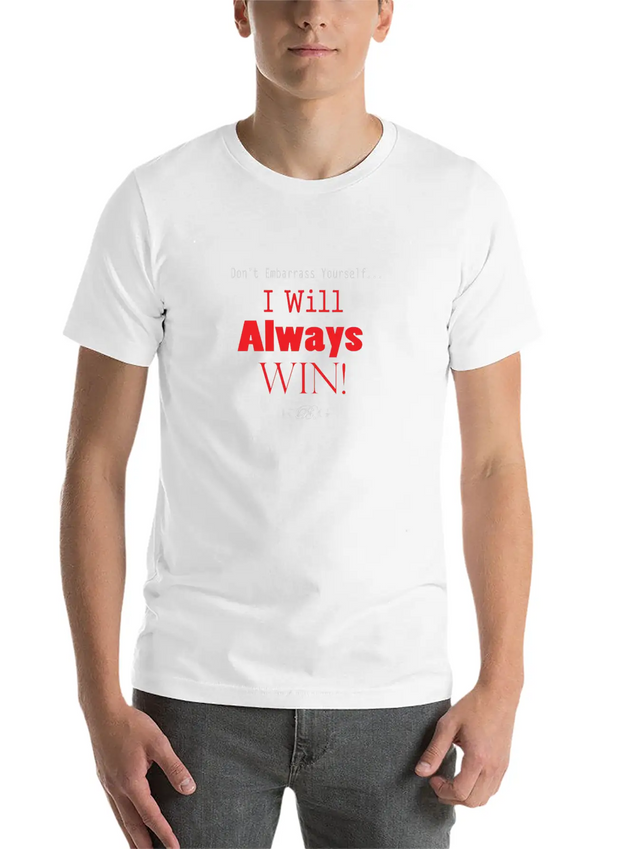 Unique Streetwear King B Design Always Win Lightweight Cotton T-Shirt – Daily Comfort Graphic Shirt