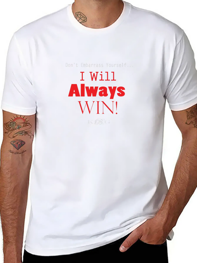 Unique Streetwear King B Design Always Win Lightweight Cotton T-Shirt – Daily Comfort Graphic Shirt