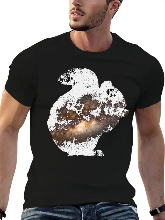 Universe Squirrel Lightweight Cotton T-Shirt – Daily Comfort Graphic Shirt