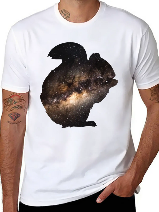 Universe Squirrel Lightweight Cotton T-Shirt – Daily Comfort Graphic Shirt