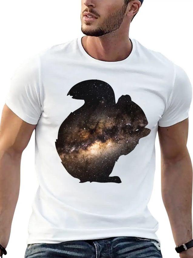 Universe Squirrel Lightweight Cotton T-Shirt – Daily Comfort Graphic Shirt