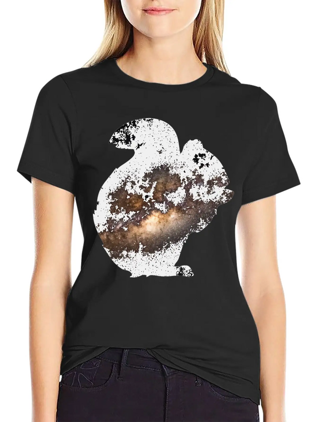 Universe Squirrel Lightweight Cotton T-Shirt – Daily Comfort Graphic Shirt