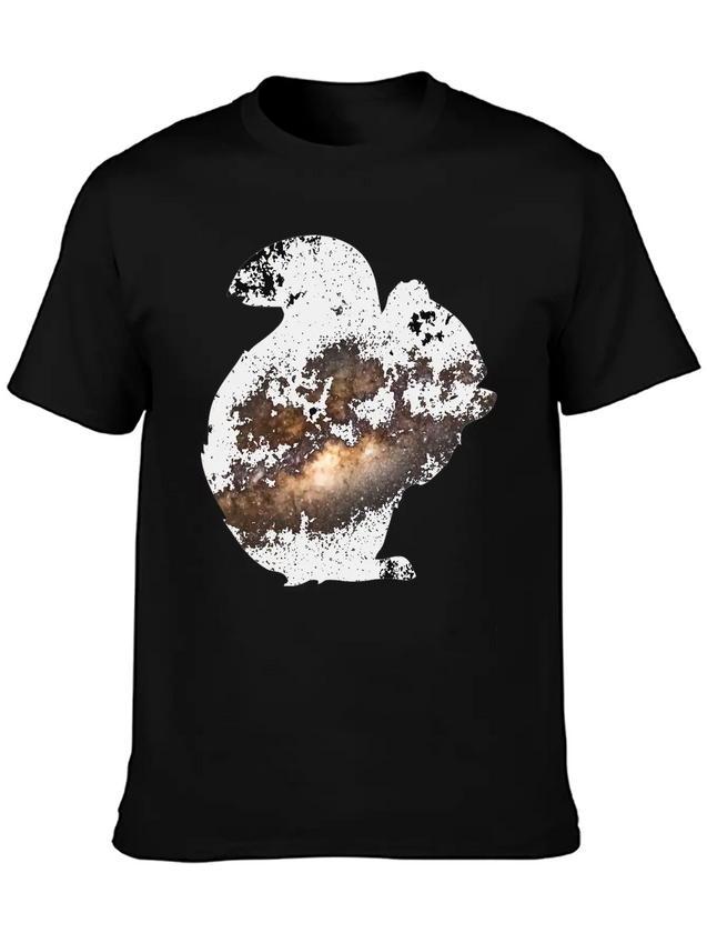 Universe Squirrel Lightweight Cotton T-Shirt – Daily Comfort Graphic Shirt