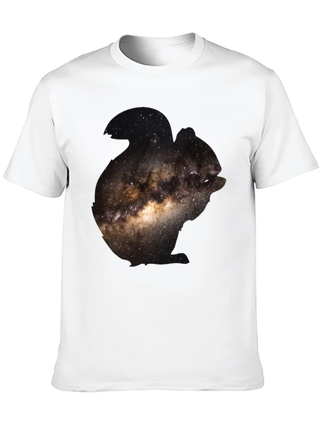 Universe Squirrel Lightweight Cotton T-Shirt – Daily Comfort Graphic Shirt