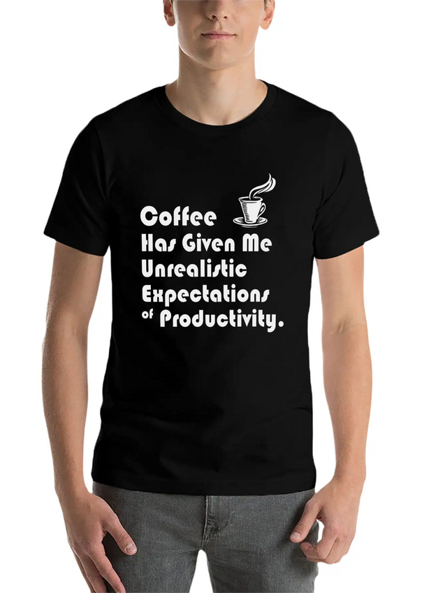 UNREALISTIC EXPECTATIONS OF PRODUCTIVITY Lightweight Cotton T-Shirt – Daily Comfort Graphic Shirt