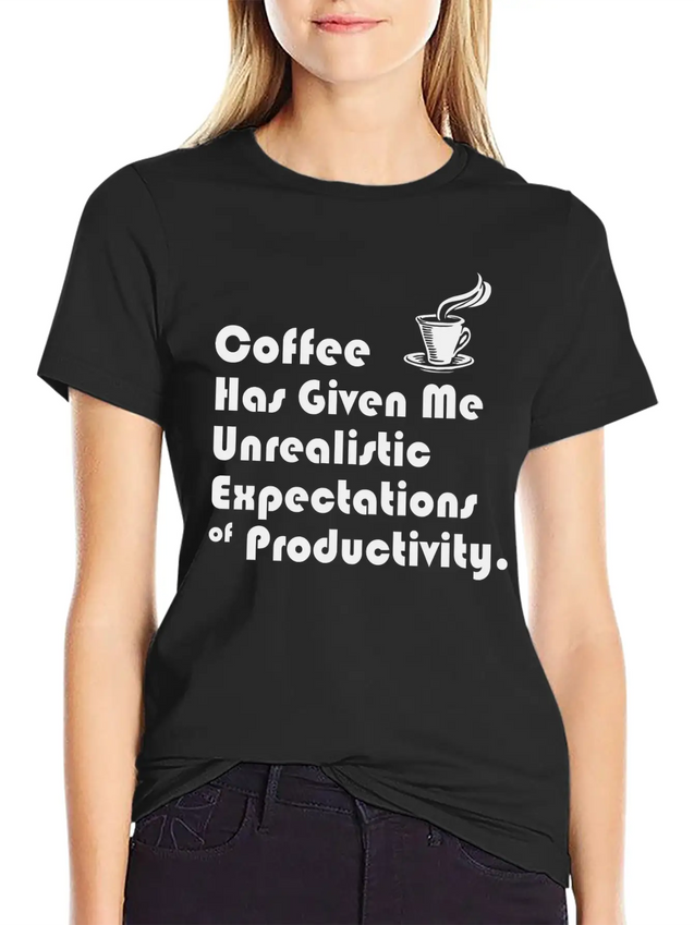 UNREALISTIC EXPECTATIONS OF PRODUCTIVITY Lightweight Cotton T-Shirt – Daily Comfort Graphic Shirt