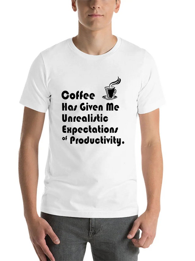 UNREALISTIC EXPECTATIONS OF PRODUCTIVITY Lightweight Cotton T-Shirt – Daily Comfort Graphic Shirt