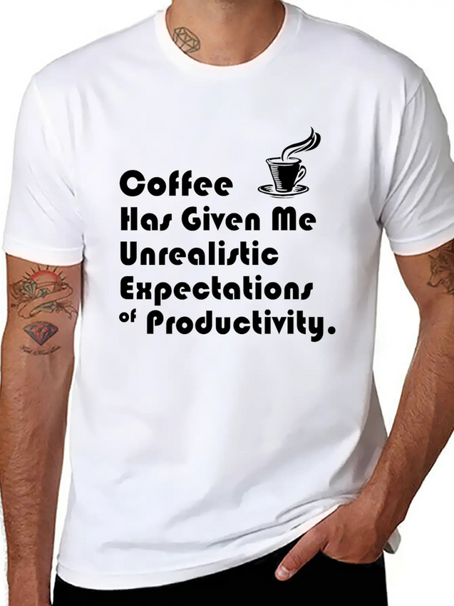 UNREALISTIC EXPECTATIONS OF PRODUCTIVITY Lightweight Cotton T-Shirt – Daily Comfort Graphic Shirt