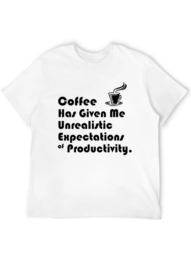 UNREALISTIC EXPECTATIONS OF PRODUCTIVITY Lightweight Cotton T-Shirt – Daily Comfort Graphic Shirt