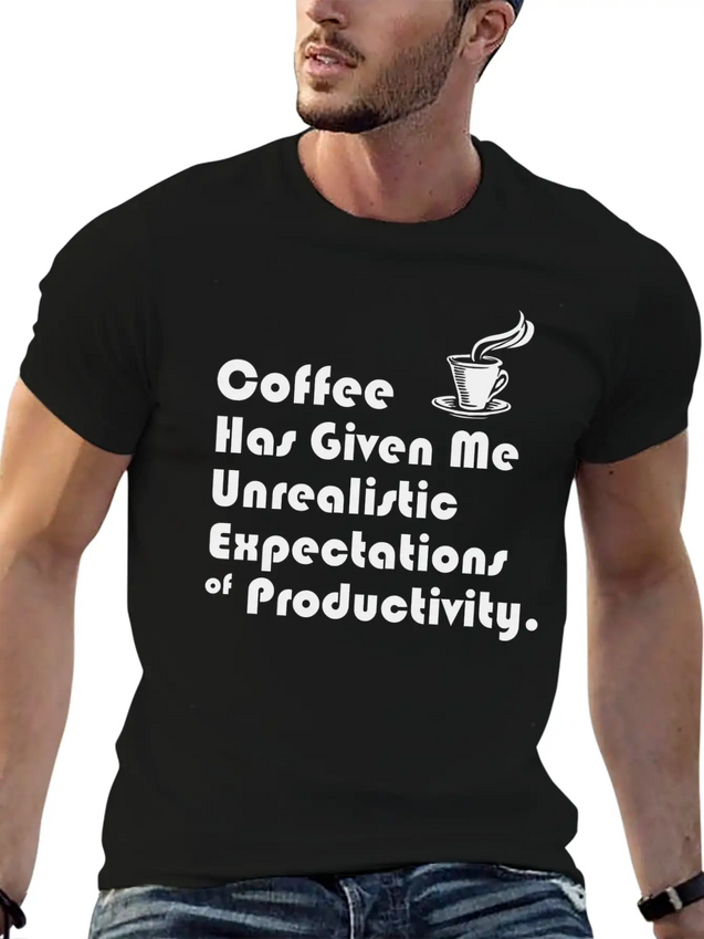 UNREALISTIC EXPECTATIONS OF PRODUCTIVITY Lightweight Cotton T-Shirt – Daily Comfort Graphic Shirt