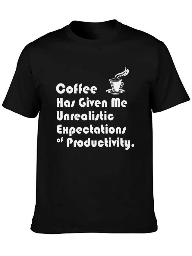 UNREALISTIC EXPECTATIONS OF PRODUCTIVITY Lightweight Cotton T-Shirt – Daily Comfort Graphic Shirt