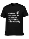 UNREALISTIC EXPECTATIONS OF PRODUCTIVITY Lightweight Cotton T-Shirt – Daily Comfort Graphic Shirt
