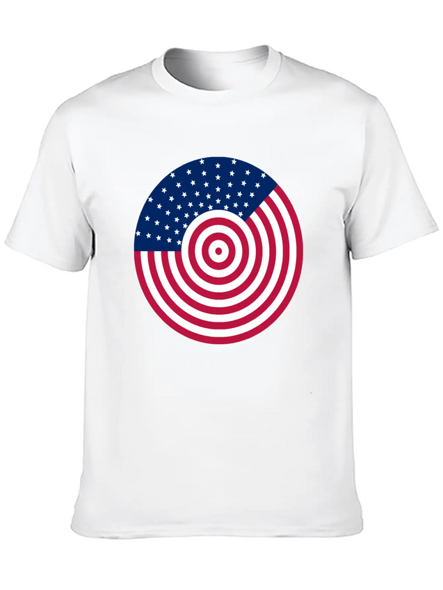 USA Flag - American Flag - Flag - American - Usa Lightweight Cotton T-Shirt – Daily Comfort Graphic Shirt