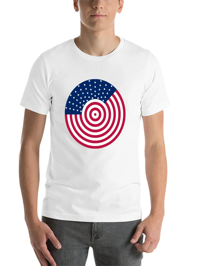 USA Flag - American Flag - Flag - American - Usa Lightweight Cotton T-Shirt – Daily Comfort Graphic Shirt