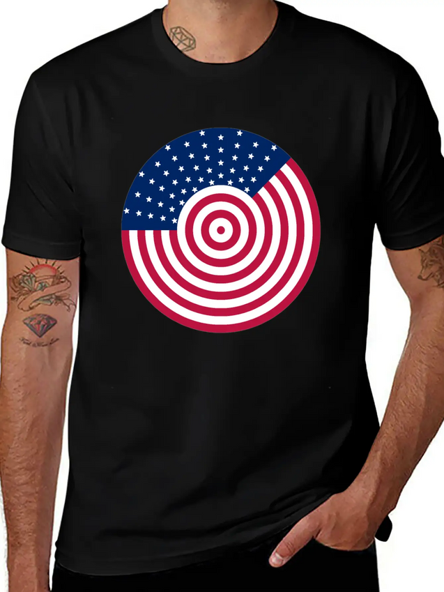 USA Flag - American Flag - Flag - American - Usa Lightweight Cotton T-Shirt – Daily Comfort Graphic Shirt