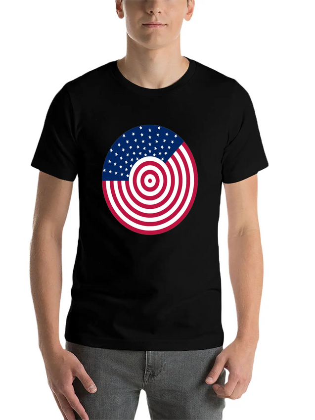 USA Flag - American Flag - Flag - American - Usa Lightweight Cotton T-Shirt – Daily Comfort Graphic Shirt