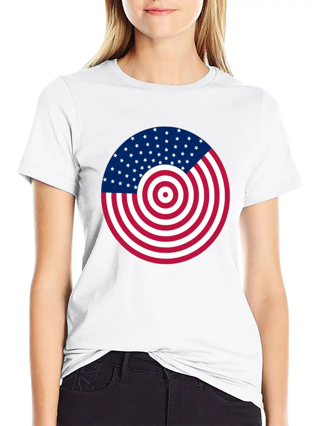 USA Flag - American Flag - Flag - American - Usa Lightweight Cotton T-Shirt – Daily Comfort Graphic Shirt