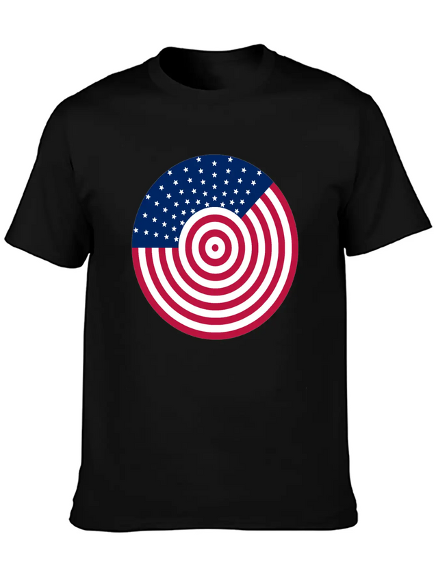 USA Flag - American Flag - Flag - American - Usa Lightweight Cotton T-Shirt – Daily Comfort Graphic Shirt