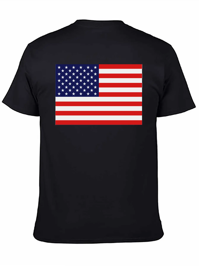USA Flag Lightweight Cotton T-Shirt – Daily Comfort Graphic Shirt