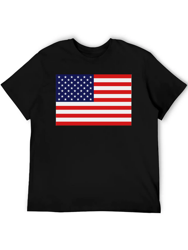 USA Flag Lightweight Cotton T-Shirt – Daily Comfort Graphic Shirt