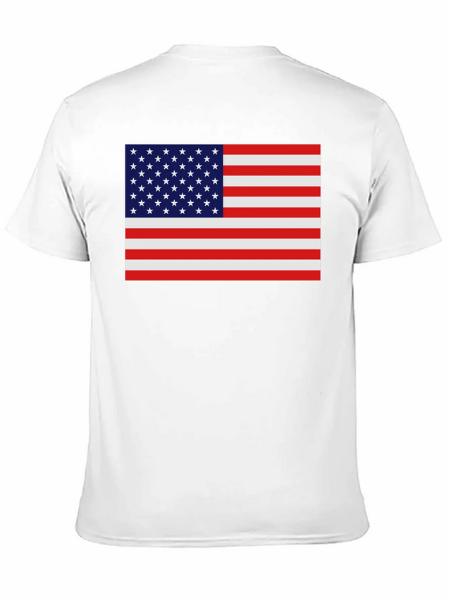 USA Flag Lightweight Cotton T-Shirt – Daily Comfort Graphic Shirt