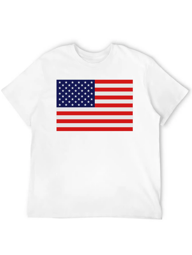 USA Flag Lightweight Cotton T-Shirt – Daily Comfort Graphic Shirt