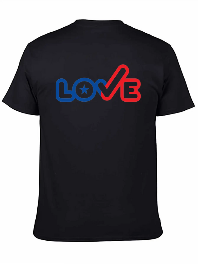 USA Love Typography Icon Lightweight Cotton T-Shirt – Daily Comfort Graphic Shirt