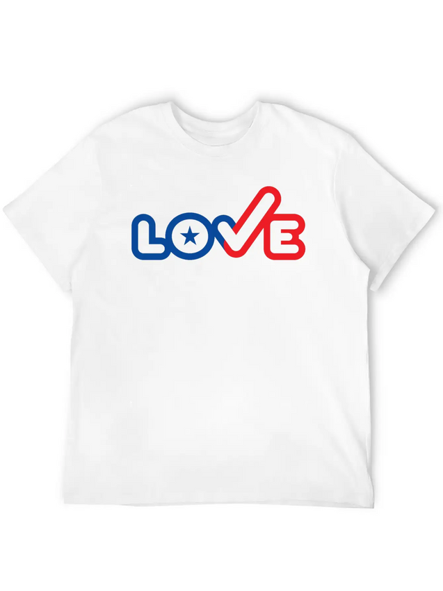 USA Love Typography Icon Lightweight Cotton T-Shirt – Daily Comfort Graphic Shirt