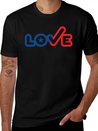 USA Love Typography Icon Lightweight Cotton T-Shirt – Daily Comfort Graphic Shirt