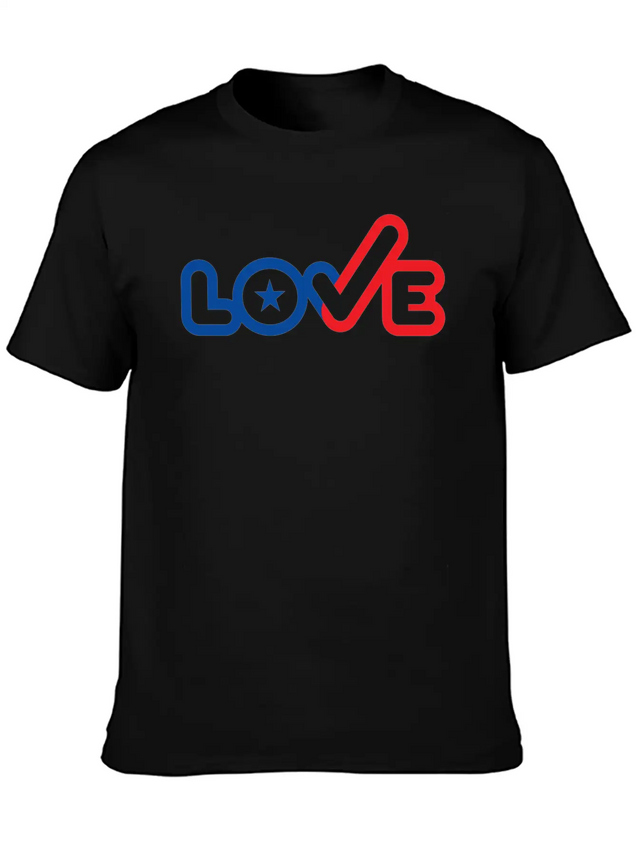 USA Love Typography Icon Lightweight Cotton T-Shirt – Daily Comfort Graphic Shirt