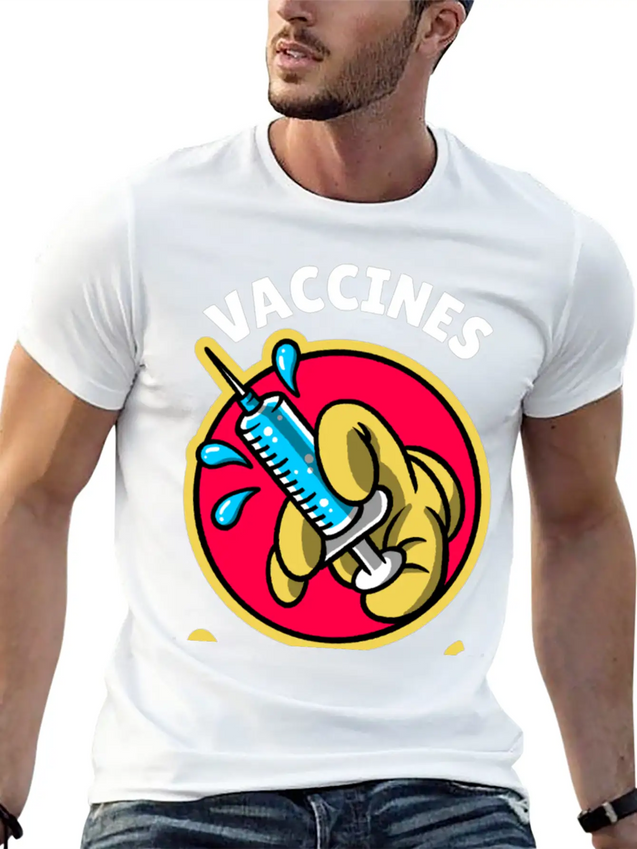Vaccines Save Lives Lightweight Cotton T-Shirt – Daily Comfort Graphic Shirt