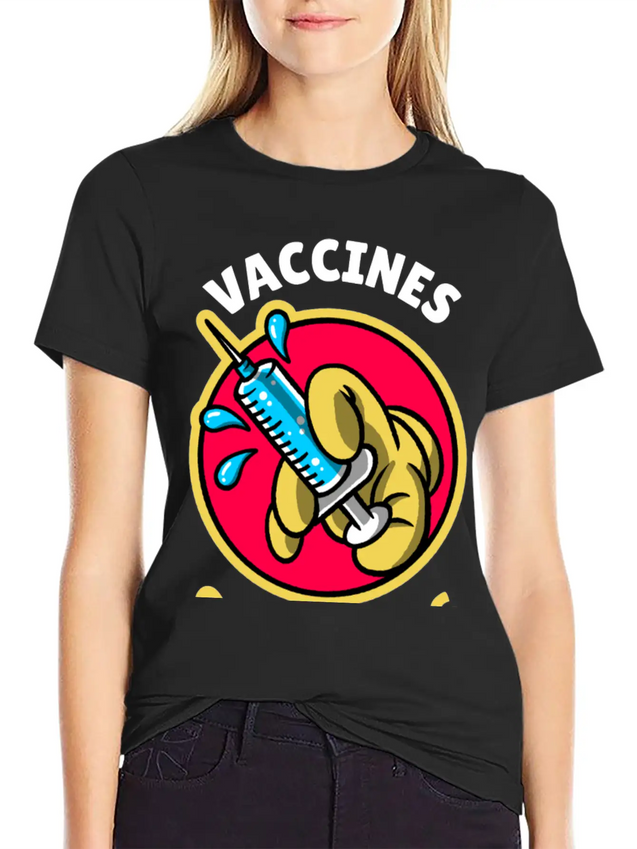 Vaccines Save Lives Lightweight Cotton T-Shirt – Daily Comfort Graphic Shirt