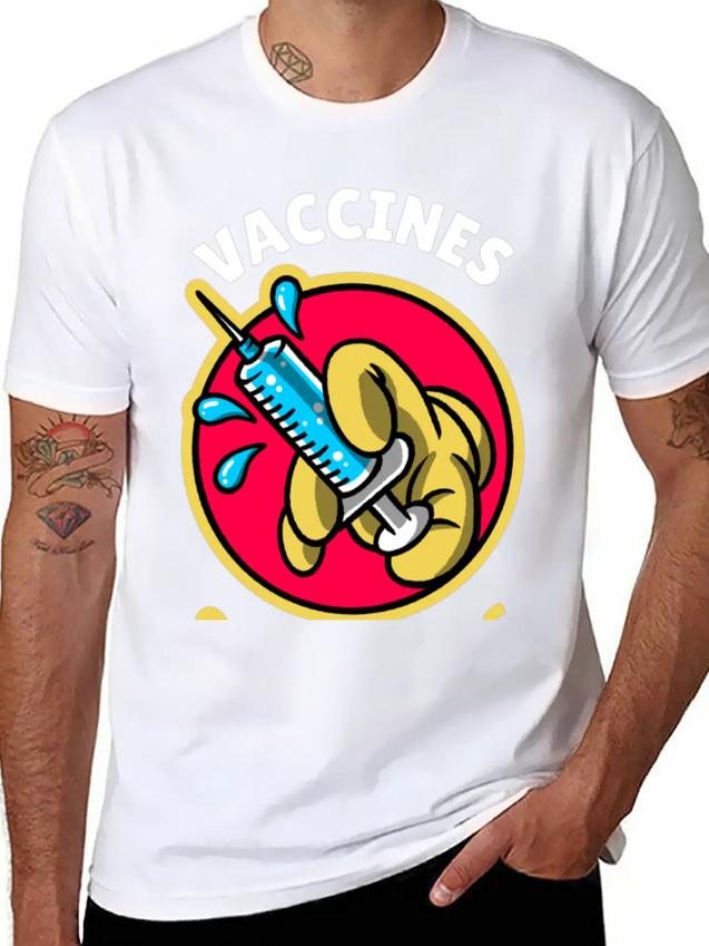 Vaccines Save Lives Lightweight Cotton T-Shirt – Daily Comfort Graphic Shirt