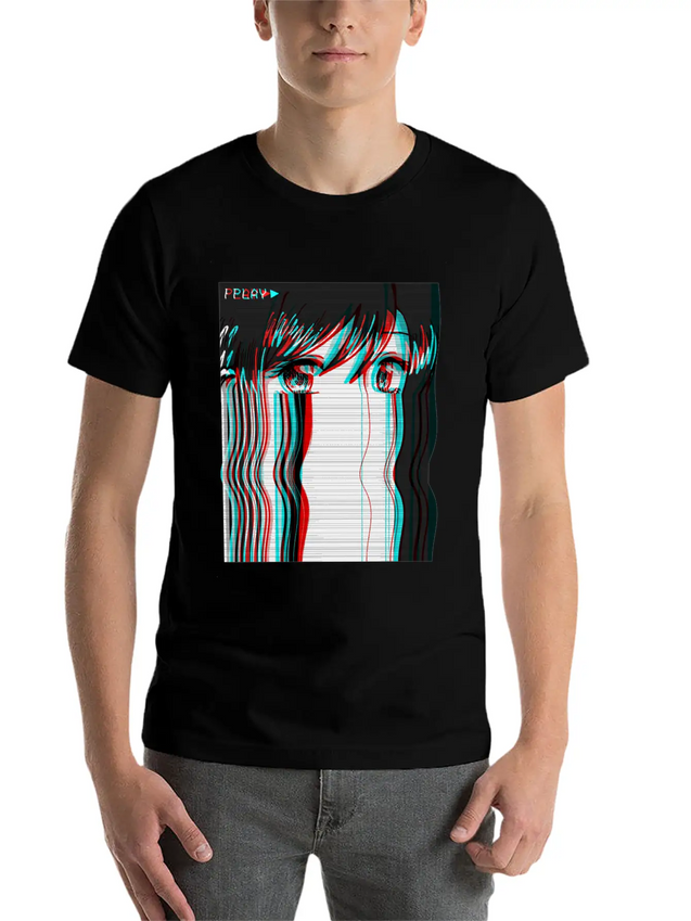 Vaporwave Aesthetic Anime Girl VHS Eboy Egirl Gift Lightweight Cotton T-Shirt – Daily Comfort Graphic Shirt