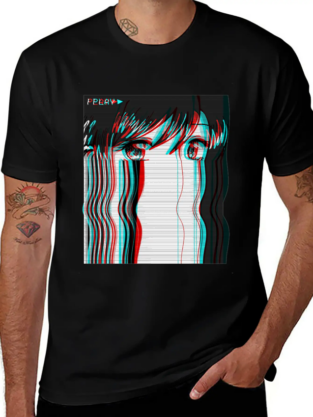 Vaporwave Aesthetic Anime Girl VHS Eboy Egirl Gift Lightweight Cotton T-Shirt – Daily Comfort Graphic Shirt