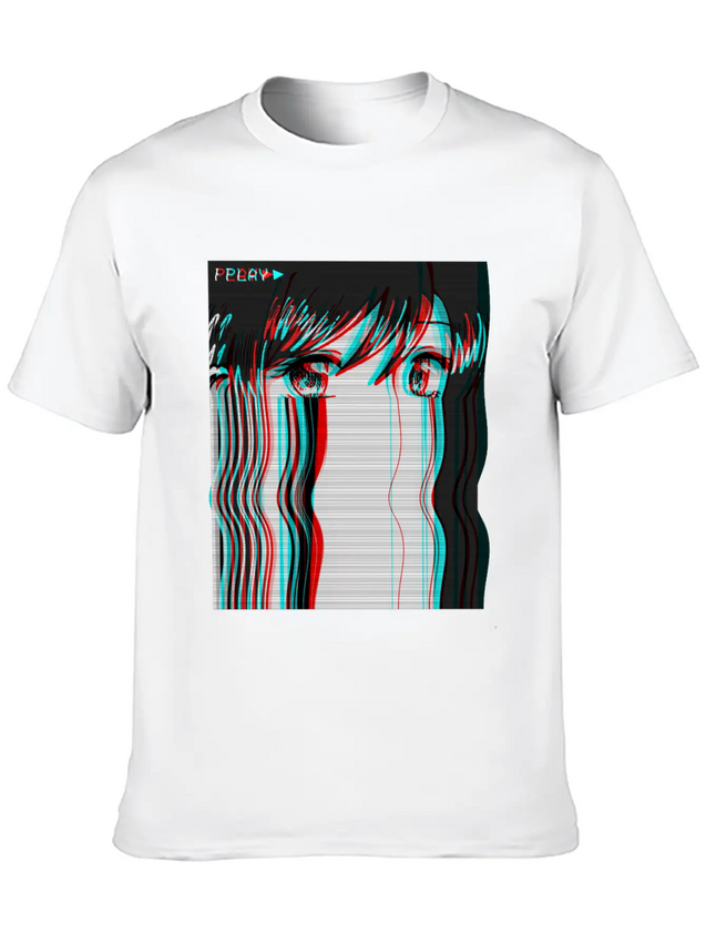 Vaporwave Aesthetic Anime Girl VHS Eboy Egirl Gift Lightweight Cotton T-Shirt – Daily Comfort Graphic Shirt