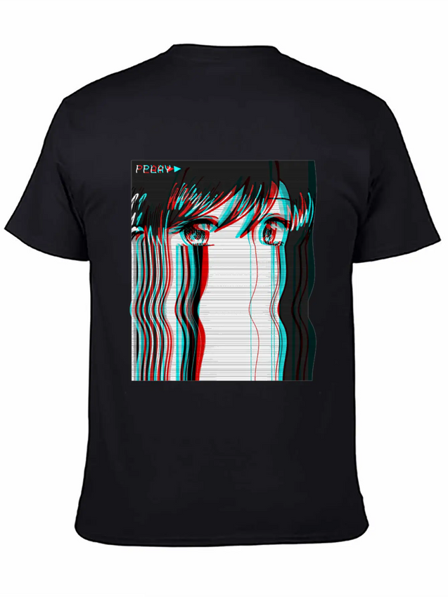 Vaporwave Aesthetic Anime Girl VHS Eboy Egirl Gift Lightweight Cotton T-Shirt – Daily Comfort Graphic Shirt
