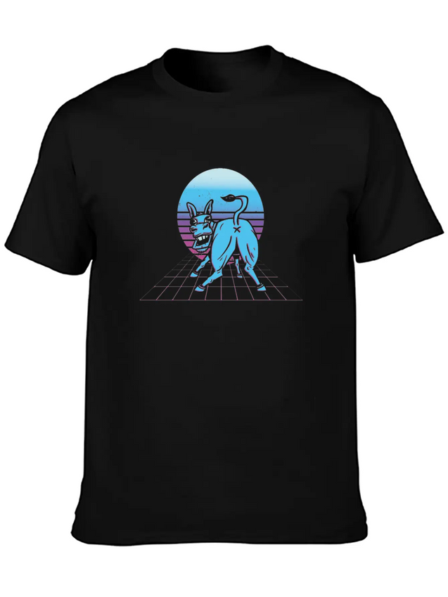 Vaporwave Donkey Japanese Aesthetic Lightweight Cotton T-Shirt – Daily Comfort Graphic Shirt