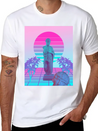 Vaporwave Greek Statue. Giff For Fans Of Physics Lightweight Cotton T-Shirt – Daily Comfort Graphic Shirt