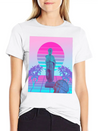 Vaporwave Greek Statue. Giff For Fans Of Physics Lightweight Cotton T-Shirt – Daily Comfort Graphic Shirt