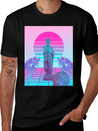 Vaporwave Greek Statue. Giff For Fans Of Physics Lightweight Cotton T-Shirt – Daily Comfort Graphic Shirt