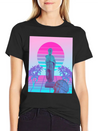 Vaporwave Greek Statue. Giff For Fans Of Physics Lightweight Cotton T-Shirt – Daily Comfort Graphic Shirt
