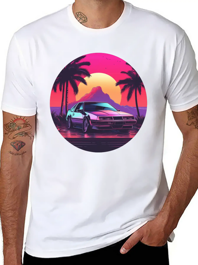 Vaporwave Mood Lightweight Cotton T-Shirt – Daily Comfort Graphic Shirt