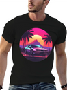 Vaporwave Mood Lightweight Cotton T-Shirt – Daily Comfort Graphic Shirt