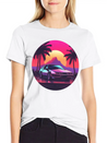 Vaporwave Mood Lightweight Cotton T-Shirt – Daily Comfort Graphic Shirt