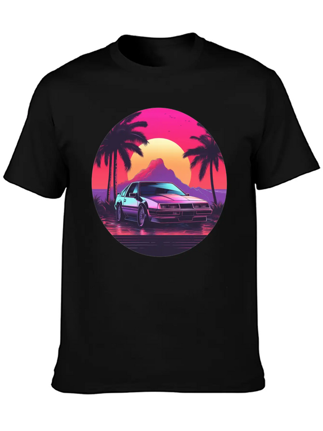 Vaporwave Mood Lightweight Cotton T-Shirt – Daily Comfort Graphic Shirt