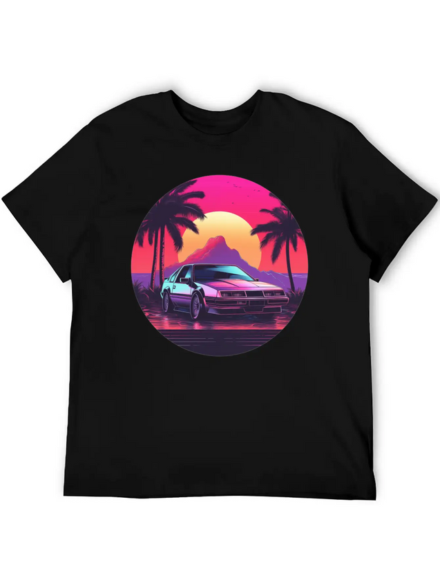 Vaporwave Mood Lightweight Cotton T-Shirt – Daily Comfort Graphic Shirt
